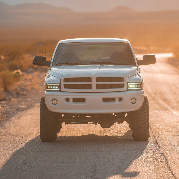 94-01 Dodge Ram 1500/94-02 Ram 2500/3500 NOVA-Series LED Headlights Alpha-Black(ETA late Oct)