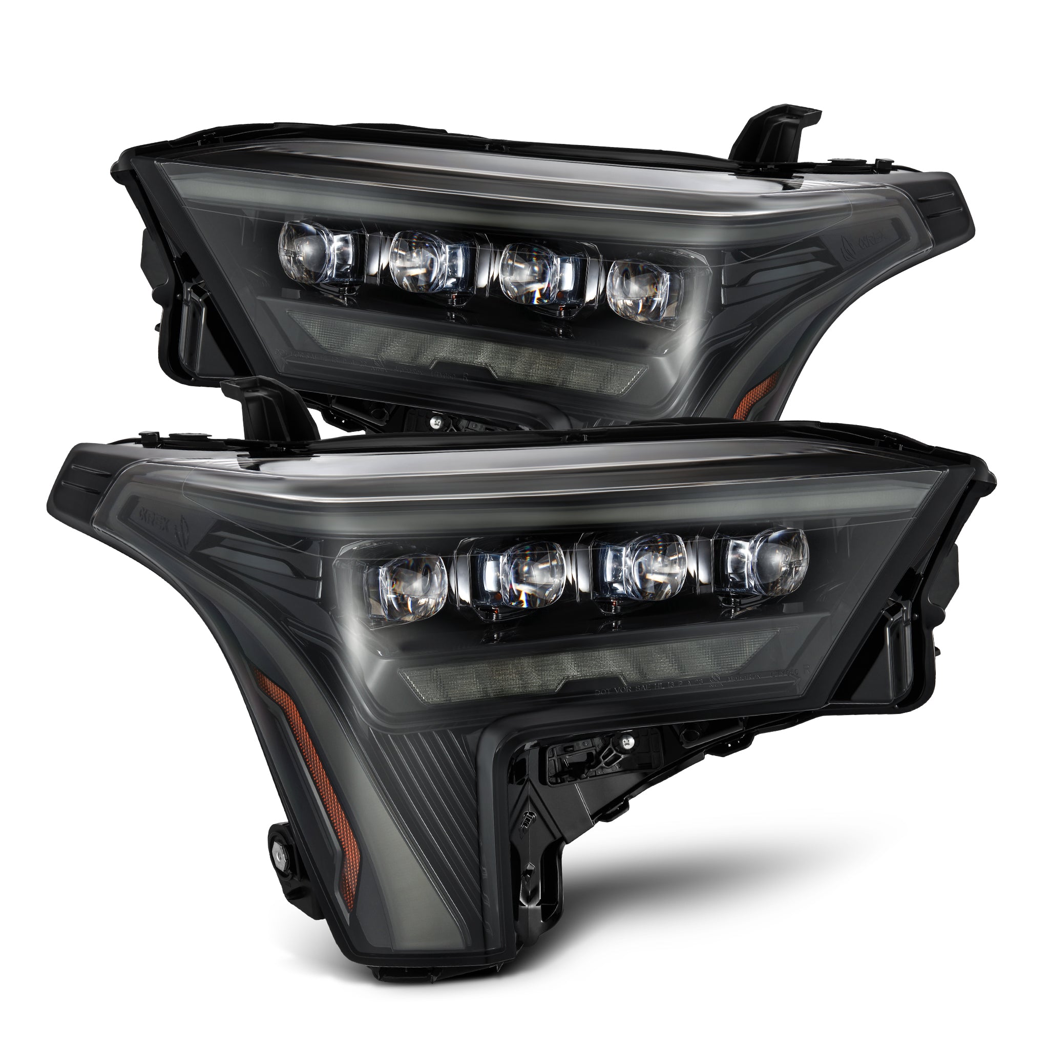 22-23 Toyota Tundra/Sequoia NOVA-Series LED Projector Headlights Alpha-Black (Amber DRL)