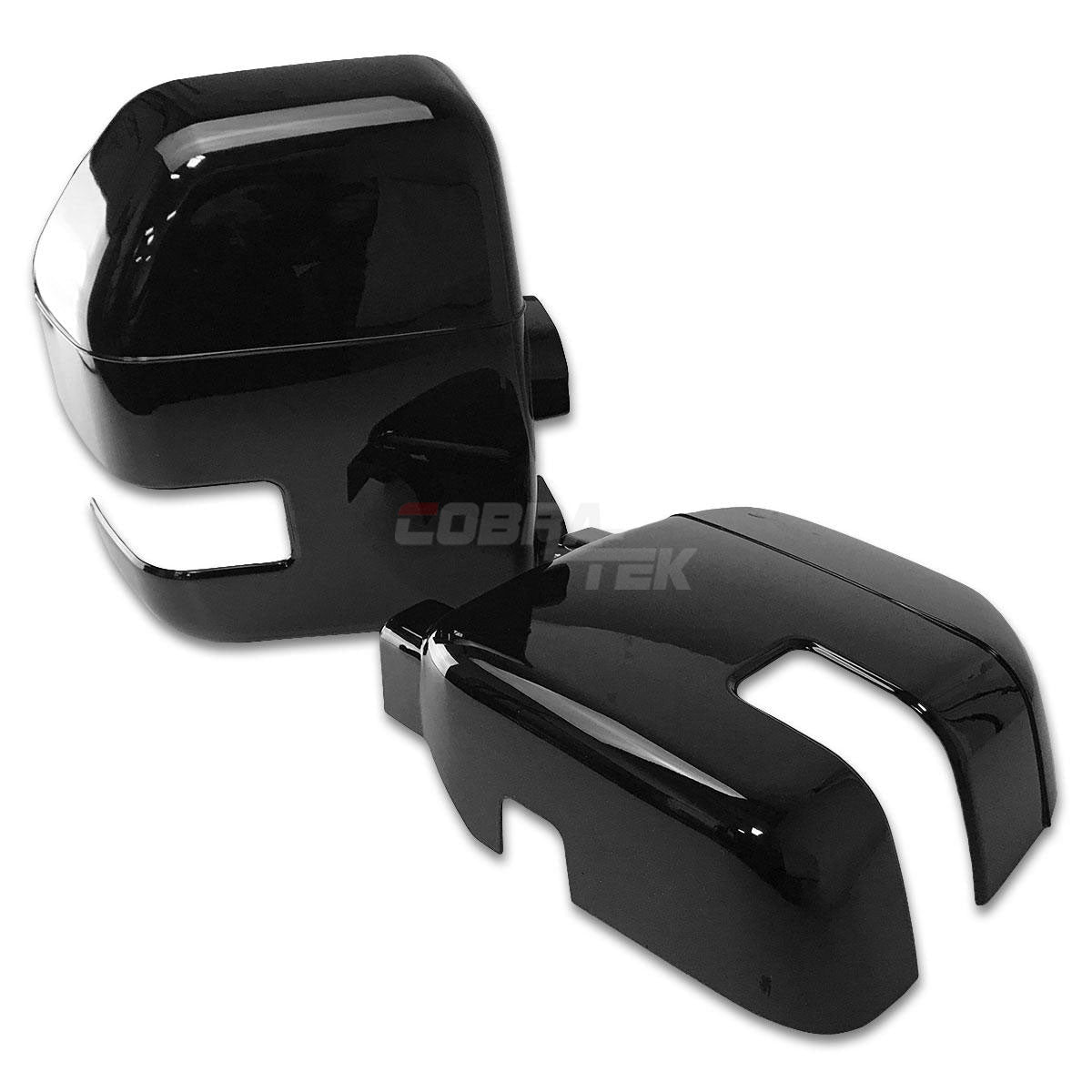 2017-2021 Ford F250 / F350 Superduty - Gloss Black Full Mirror Cover (Full Parts)