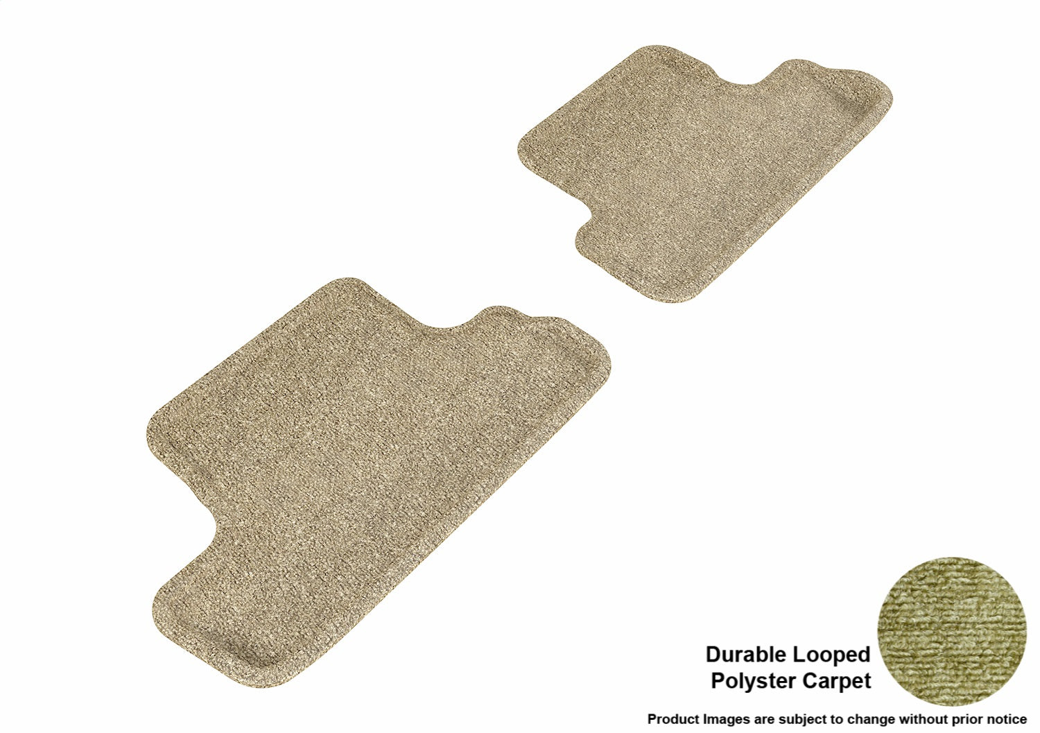 For 08-15 Audi TT TT Quattro Classic Tan All Weather Floor Mat Set