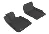 All Weather For 06-13 BMW 3-Series Floor Mat Set Black Front Kagu
