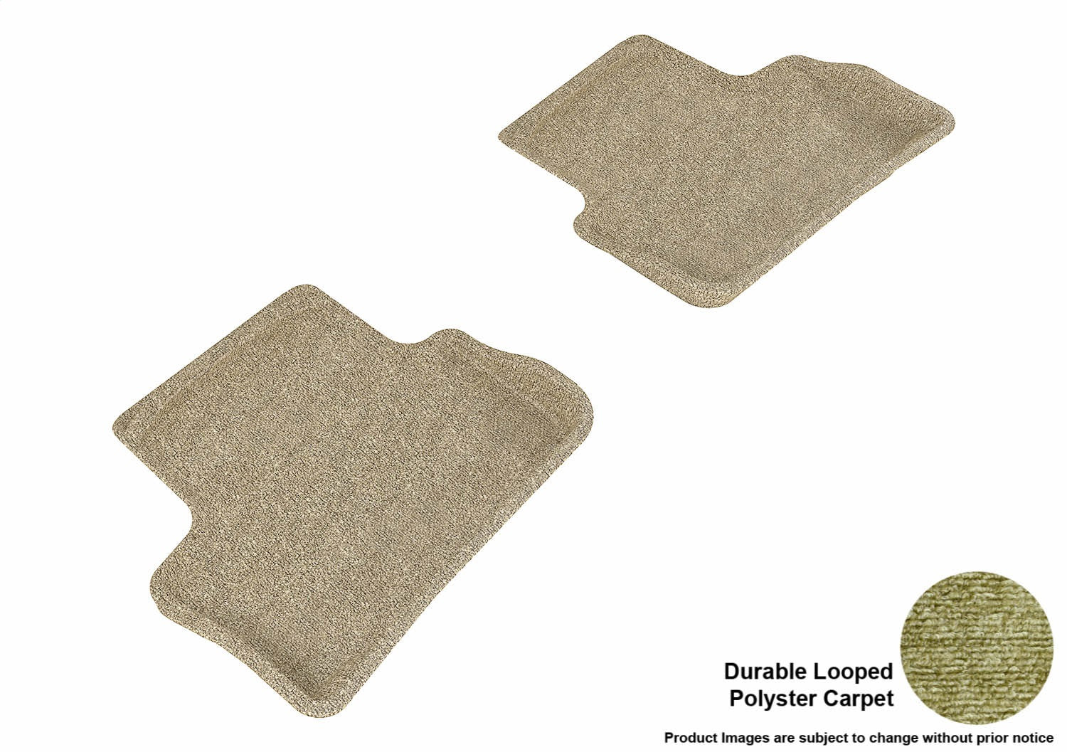 For 2005-2010 Chevrolet Cobalt Tan Carpet All Weather Floor Mat Set