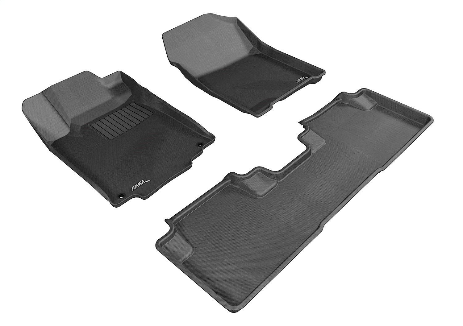 For 12-16 Honda CR-V Kagu Black All Weather Floor Mat Set