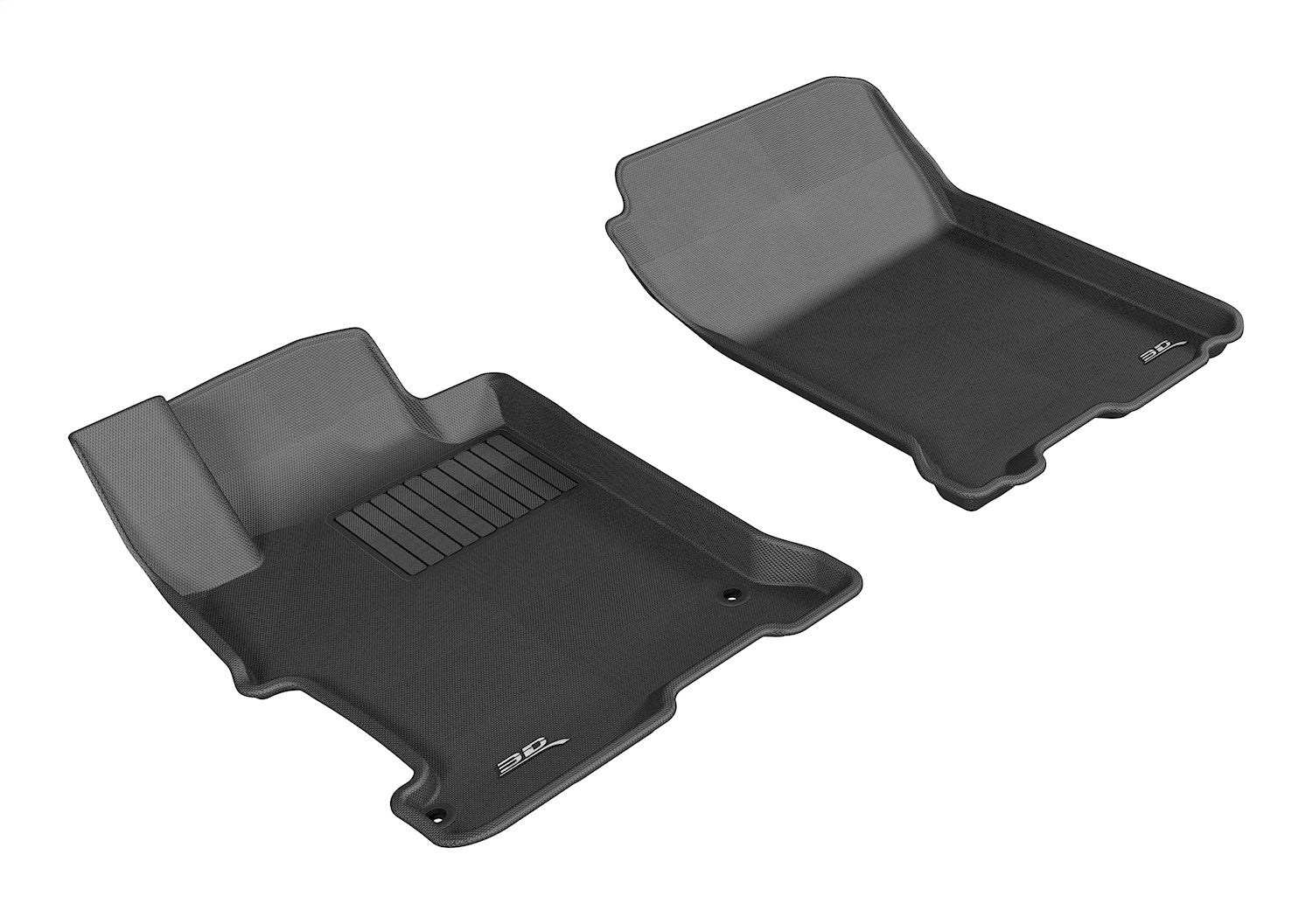 For 2013-2017 Honda Accord Kagu Black All Weather Front Floor Mat Set