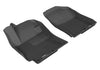 For 2012-2017 Hyundai Accent R1 KAGU Carbon Pattern Black All Weather Floor Mat
