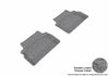 For 2012-2016 Hyundai Genesis Coupe Gray Carpet Rear All Weather Floor Mat Set