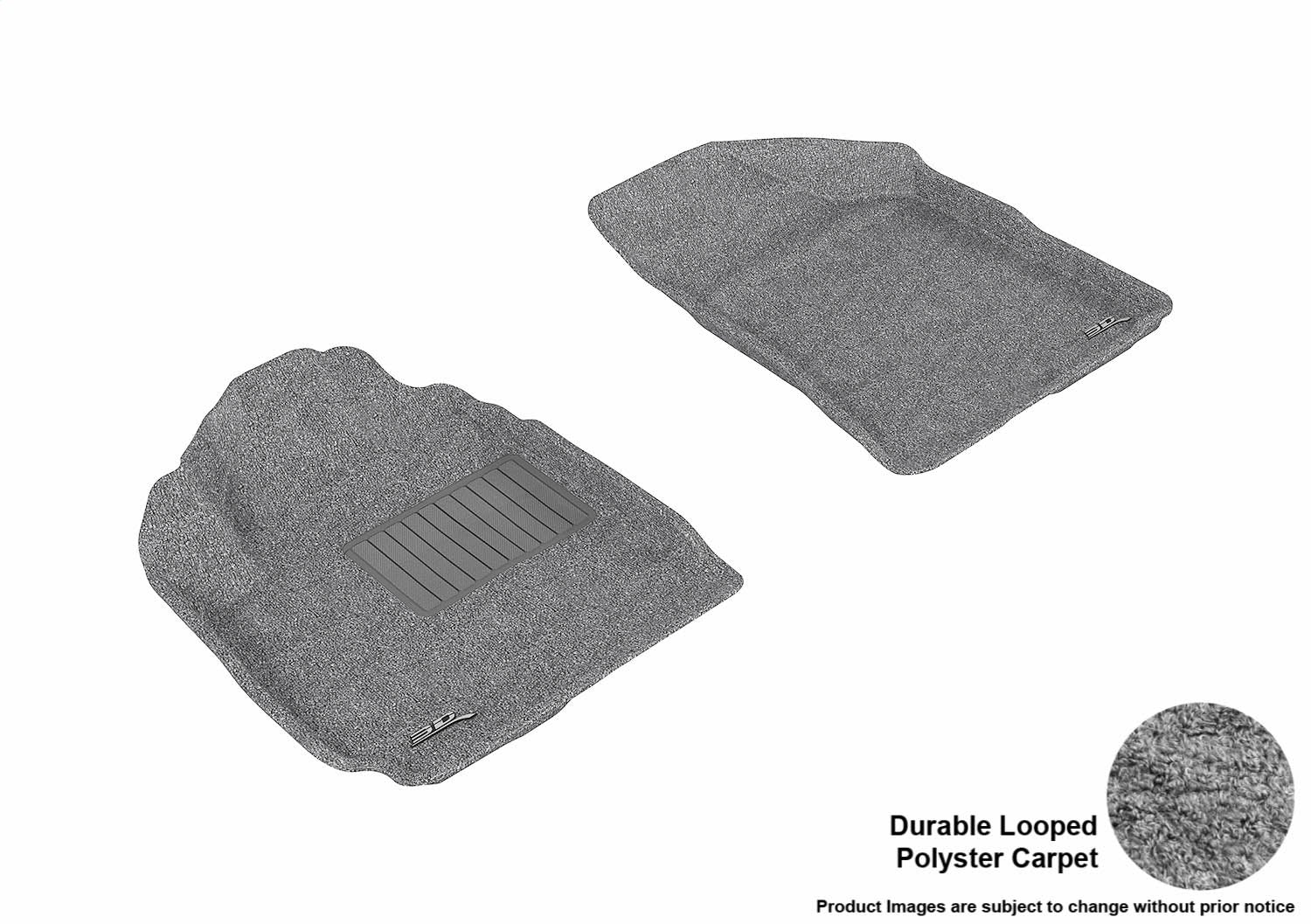 For 2007-2012 Hyundai Santa Fe Gray Carpet Front All Weather Floor Mat Set