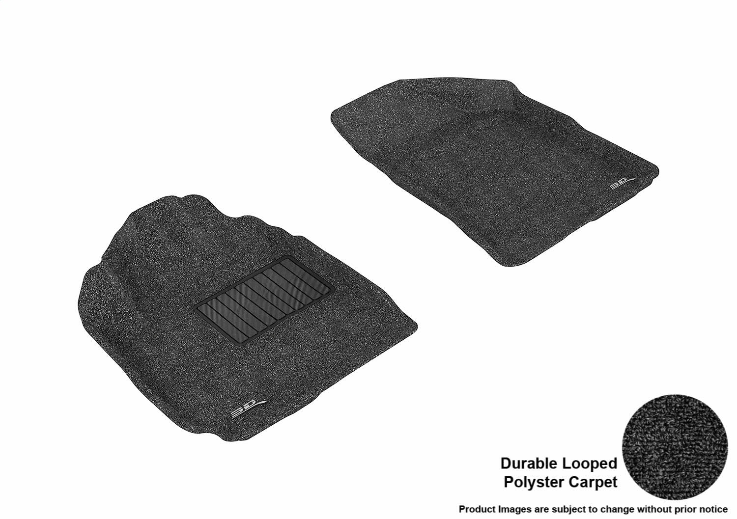 For 07-12 Hyundai Santa Fe Classic Black All Weather Floor Mat Set