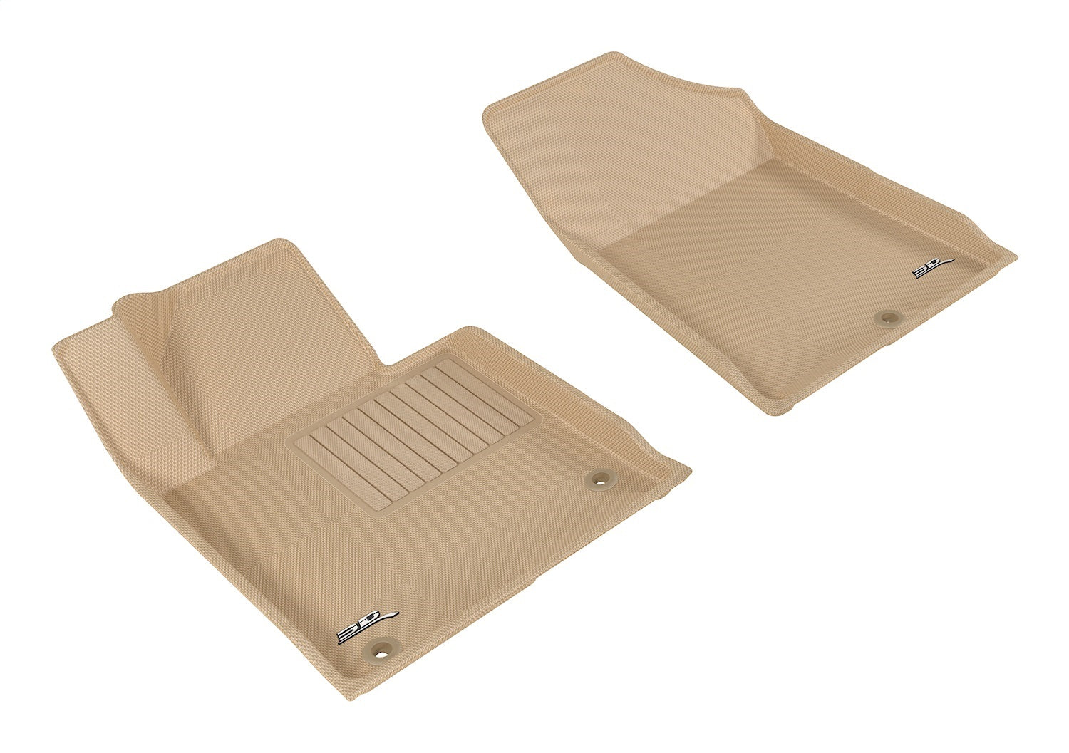 All Weather For 2015-2020 Hyundai Kia Floor Mat Set Tan Front Kagu
