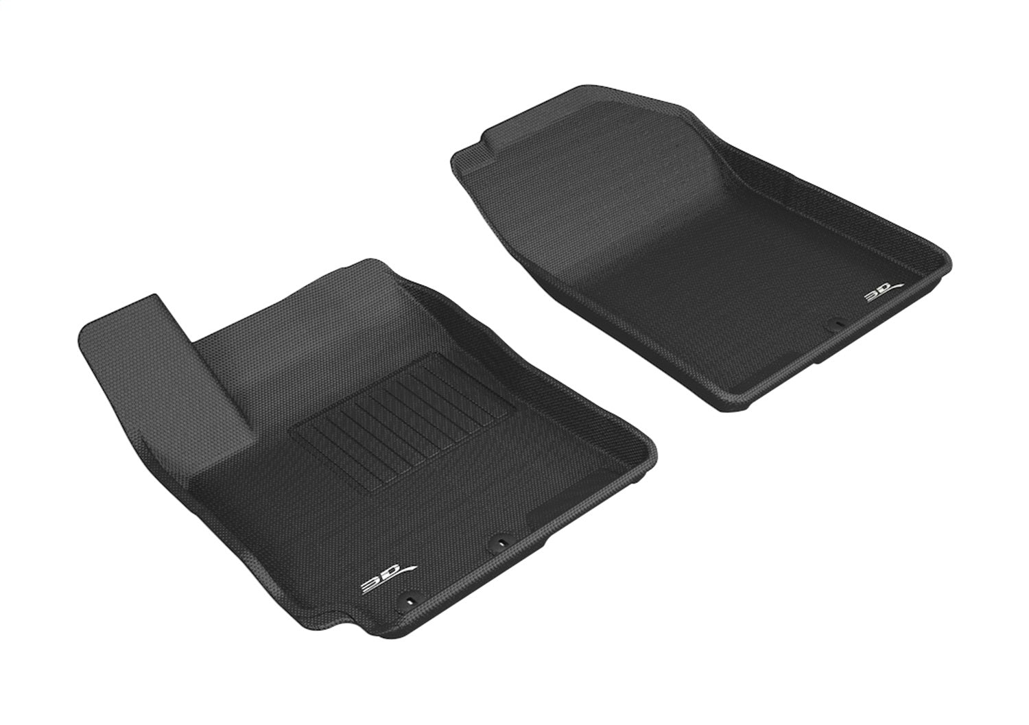For 2018-2019 Hyundai Accent Front Kagu Black All Weather Floor Mat Set