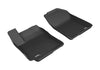 For 2018-2019 Hyundai Accent Front Kagu Black All Weather Floor Mat Set