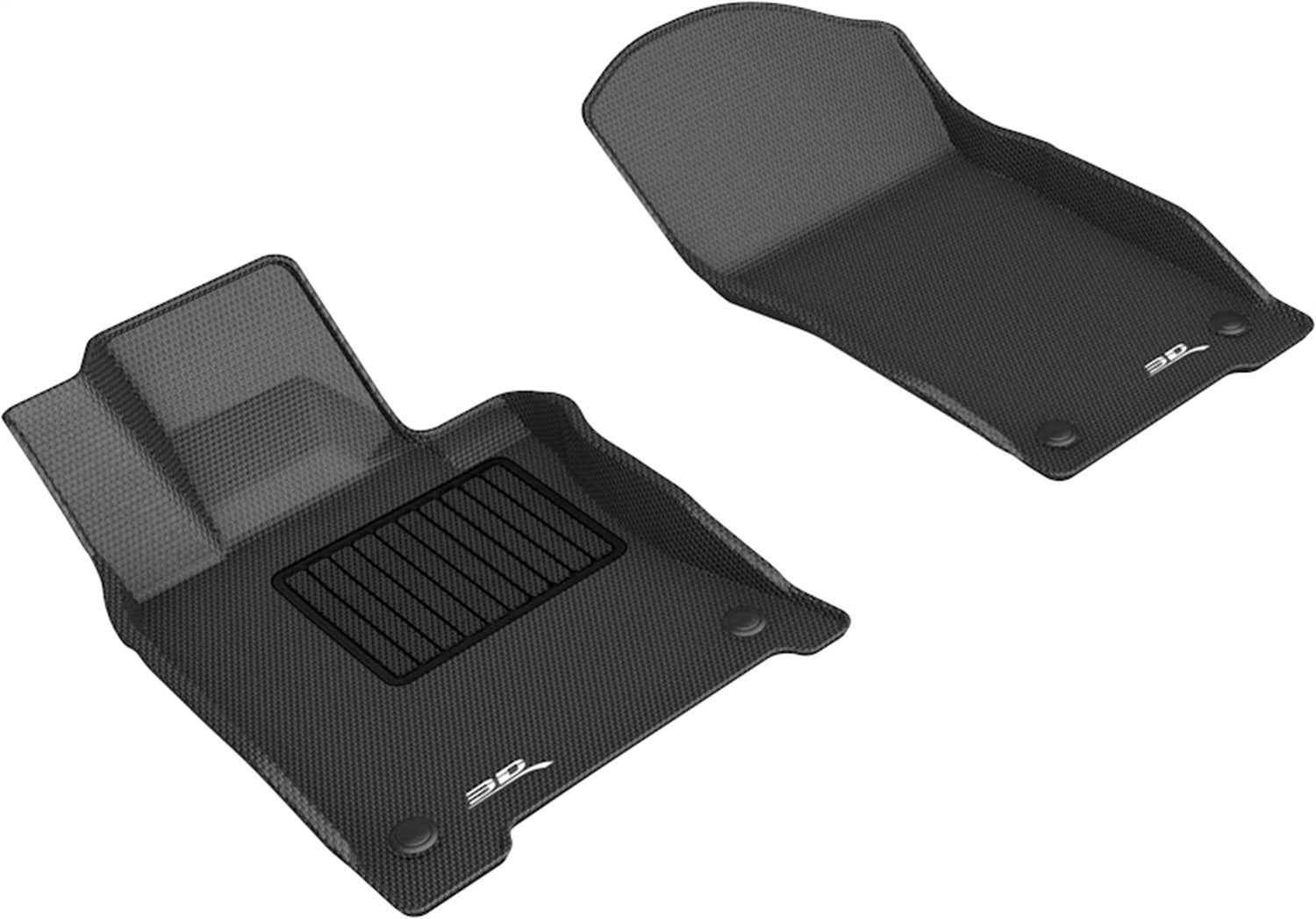 For 2018-2019 Infiniti Q50 Front Kagu Black All Weather Floor Mat Set