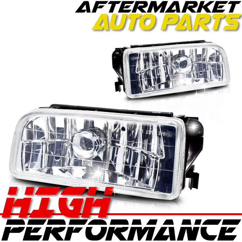 For 1992-1998 BMW E36 M3 3 Series Clear Lens Chrome Housing Fog Lights Lamps