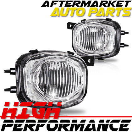For 2000-2002 Mitsubishi Eclipse Chrome Housing Clear Lens ABS Fog Lights Lamps