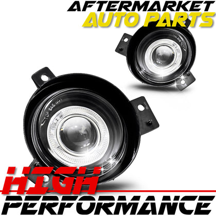 For 2001-2003 Ford Mustang Chrome Housing Halo Projector Clear Lens Fog Lights