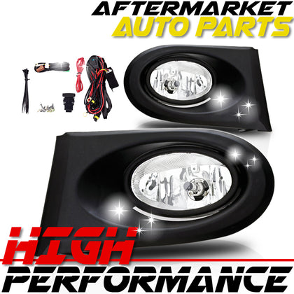 For 2002-2004 Acura RSX Clear Lens Chrome Housing ABS Plastic Fog Lights Lamps