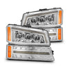 03-06 Chevrolet Silverado/02-06 Avalanche (without body cladding) NOVA-Series LED Projector Headlights Chrome