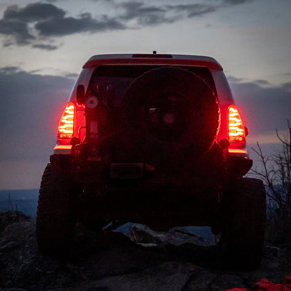 03-09 Toyota 4Runner LUXX-Series LED Tail Lights Black Red