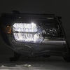 05-11 Toyota Tacoma LUXX-Series LED Crystal Headlights Alpha-Black