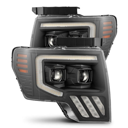09-14 Ford F150 MKII LUXX-Series LED Projector Headlights Black(ETA late Sep)