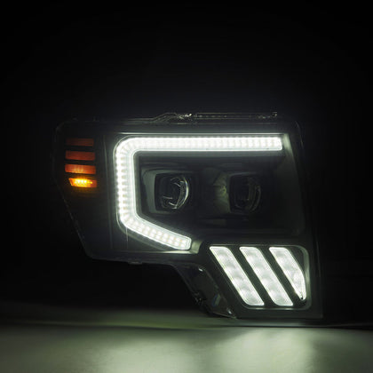 09-14 Ford F150 MKII LUXX-Series LED Projector Headlights Black(ETA late Sep)
