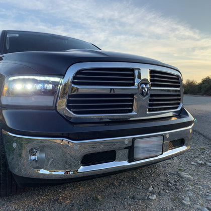 09-18 Ram Truck NOVA-Series LED Projector Headlights Alpha-Black(ETA late Sep)