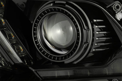 10-12 Ford Mustang LUXX-Series LED Projector Headlights Alpha-Black