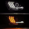 10-12 Ford Mustang LUXX-Series LED Projector Headlights Black