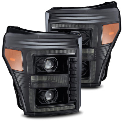 11-16 Ford Super Duty LUXX-Series LED Projector Headlights Alpha-Black(ETA early Oct)