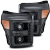 11-16 Ford Super Duty LUXX-Series LED Projector Headlights Alpha-Black(ETA early Oct)