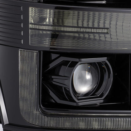 11-16 Ford Super Duty PRO-Series Halogen Projector Headlights Alpha-Black