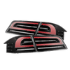 12-21 Tesla Model S LUXX-Series LED Tail Lights Black Red (With Black Trunk Center Piece Replacement)