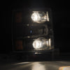 14-15 Chevrolet Silverado PRO-Series Halogen Projector Headlights Black(ETA late Oct)