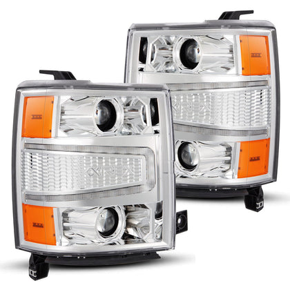14-15 Chevrolet Silverado PRO-Series Halogen Projector Headlights Chrome(ETA late Oct)