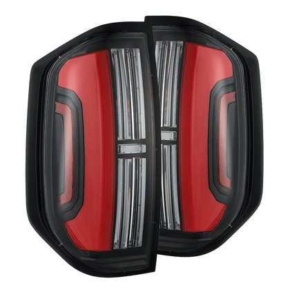 14-21 Toyota Tundra NOVA-Series Prismatic LED Tail Lights Black-Red