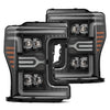 17-19 Ford Super Duty MKII NOVA-Series LED Projector Headlights Black