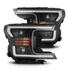 18-20 Ford F150 PRO-Series Halogen Projector Headlights Jet Black