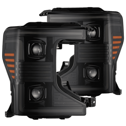 20-22 Ford Super Duty PRO-Series Halogen Projector Headlights Alpha-Black
