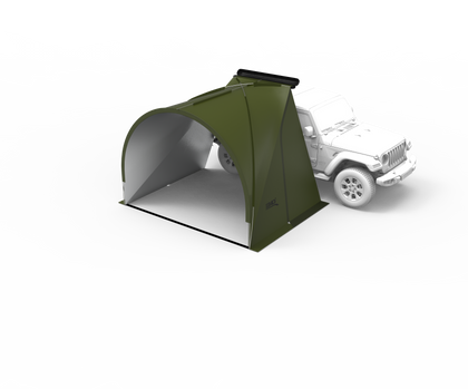 MODULAR CAR AWNING ARMY GREEN