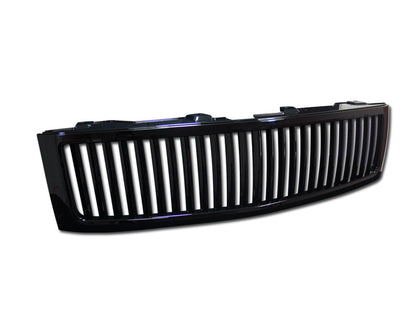 For 2007-2013 Chevy Silverado 1500 Vertical Grille Gloss Black