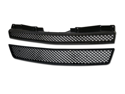 For 2007-2014 Chevy Suburban Mesh Grille Gloss Black