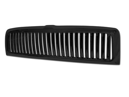 For 1994-2001 Dodge Ram 1500 Vertical Grille Gloss Black