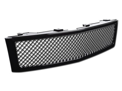 For 2007-2013 Chevy Silverado 1500 Mesh Grille Gloss Black