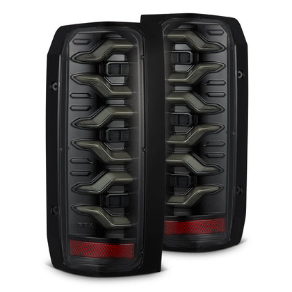 87-96 Ford F-Series/Bronco LUXX-Series LED Tail Lights Alpha-Black