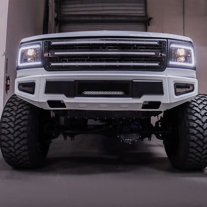 92-96 Ford F-Series/Bronco LUXX-Series LED Projector Headlights Chrome