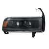 94-01 Dodge Ram 1500/94-02 Ram 2500/3500 LUXX-Series LED Headlights Alpha-Black