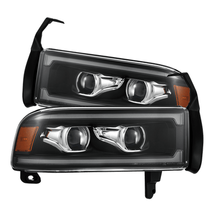 94-01 Dodge Ram 1500/94-02 Ram 2500/3500 LUXX-Series LED Headlights Black