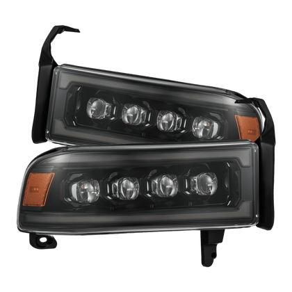 94-01 Dodge Ram 1500/94-02 Ram 2500/3500 NOVA-Series LED Headlights Alpha-Black(ETA late Oct)