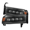 94-01 Dodge Ram 1500/94-02 Ram 2500/3500 NOVA-Series LED Headlights Alpha-Black(ETA late Oct)