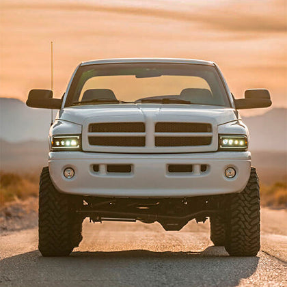 94-01 Dodge Ram 1500/94-02 Ram 2500/3500 NOVA-Series LED Headlights Black